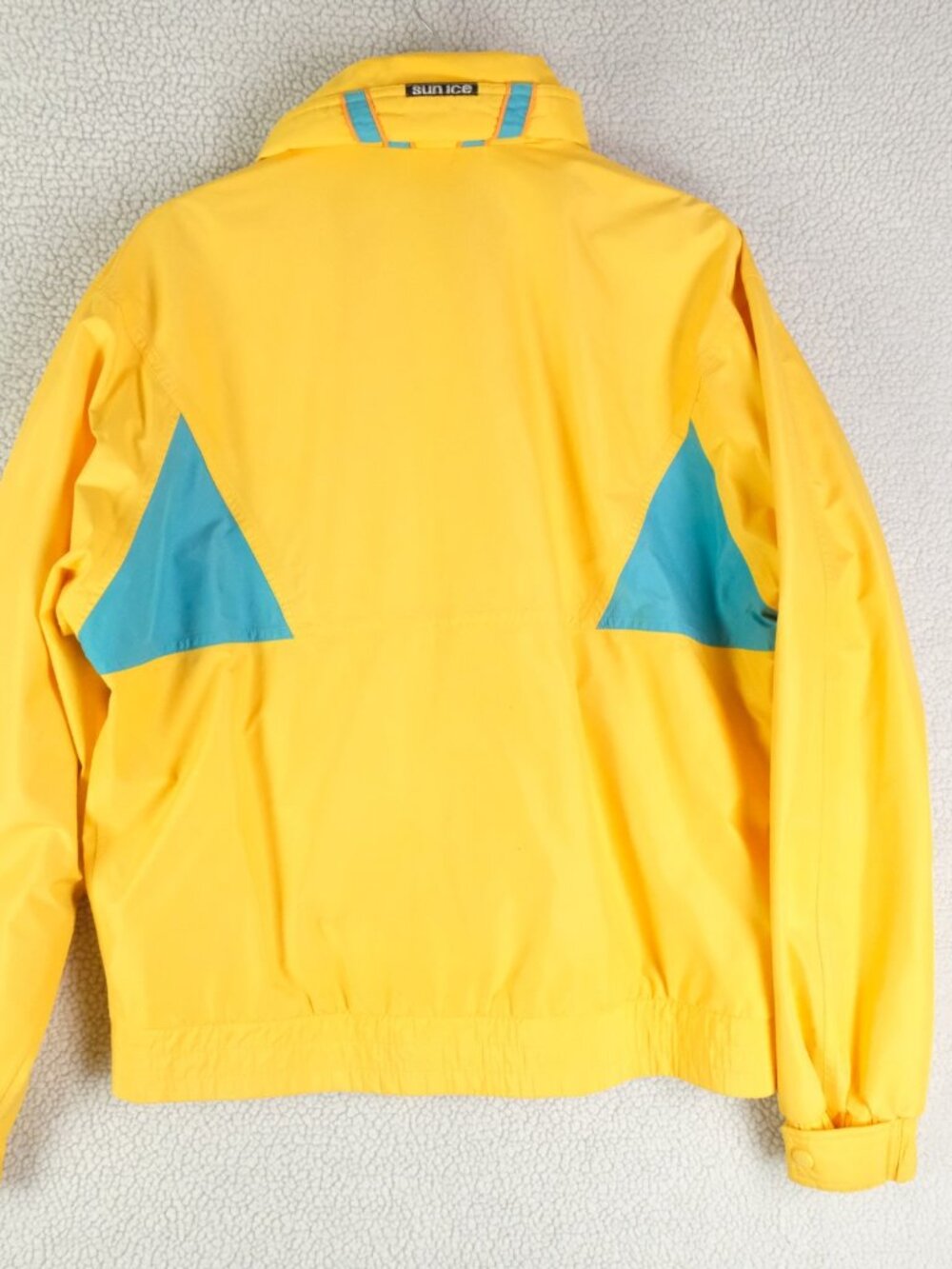 Vintage Sunice Jacket Mens Medium Yellow Blue Full Zip Calgary Olympics 1988 - Picture 6 of 12